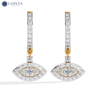 Pendientes de Aro con Diamantes Cultivados en Laboratorio, Joyería Fina Clásica de Lujo Loista Jewels, Diamantes CVD - Product Image 4
