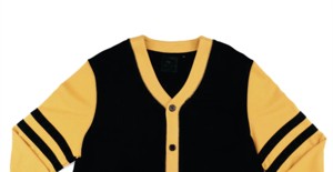 Mason <b>Cardigan</b> Wool/Acrylic Knitted | Black Women's Team Logo Embroidery Breathable V-neck Double Breasted Casual Design - Product Image 2
