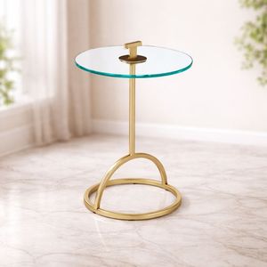 Modern Gold <b>Console</b> <b>Table</b> Sleek Metal Frame Minimalist Design Durable Stable Entryway Living Room Elegant Display Stand - Product Image 4