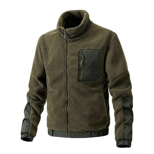 <b>Men</b> <b>Sherpa</b> Fleece <b>Jacket</b> Stand Collar Full Zip Casual Outdoor Winter Coat Custom Logo - Product Image 6