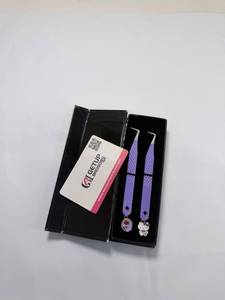 Pince à épiler GETUP BROSONS IMPEX GBI-EET-3290e4fns 90 Boot Purple Star pour extensions de cils, en acier inoxydable, à fibres lisses et de précision - Product Image 6