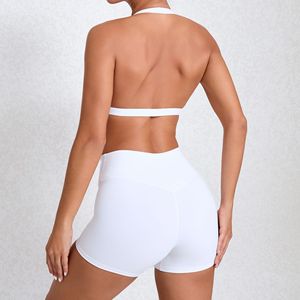 Vêtements de sport pour femmes, tenue de yoga active, vêtements de fitness, ensemble de shorts pour femmes, style biker, deux pièces - Product Image 5