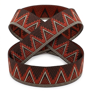 Neelkamal Industries 38mm Jacquard <b>Webbing</b> Geometric Ribbon Trim for Bows Bag Straps Garment & Upholstery - Product Image 6