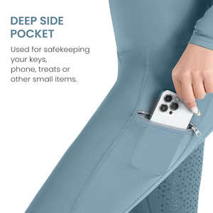 Pantalones de equitación de tela elástica y ajuste cómodo con material transpirable y tacto suave. - Product Image 5