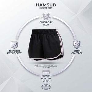 Pantalones Cortos de Running para Hombre con Material de Secado Rápido, Ajuste Elástico y Producción de Ropa Deportiva Personalizada - Product Image 4