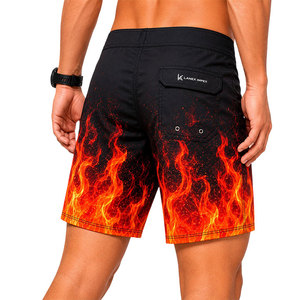 Custom Red Flame Board Shorts Men Quick Dry Surf Swim Trunks Sublimation Printed Beach Shorts <b>Athletic</b> Watershorts Summer Swim - Product Image 4