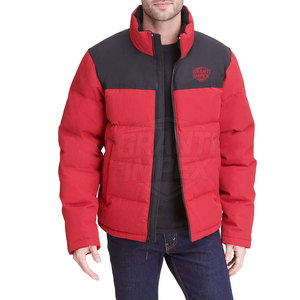 Veste matelassée d'hiver pour homme, col montant et logo frontal, tissu respirant et écologique, personnalisable, fabriquée au Pakistan – Offre Spéciale - Product Image 4