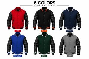 Fabricant de vestes universitaires en laine personnalisées pour l'hiver, OEM ODM, vestes en cuir brodées en chenille, vente en gros - Product Image 5