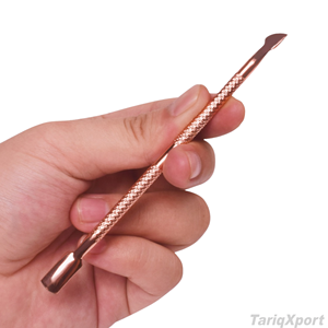 Pousse-cuticules carré double face en acier inoxydable, nettoyeur cuillère réutilisable, instrument de manucure professionnel, boîte personnalisable avec logo - Product Image 4