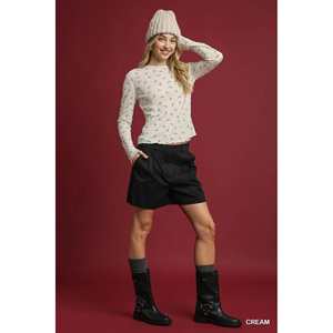 เสื้อถักพิมพ์ลายโบว์น้ำหนักเบาสำหรับผู้หญิงอุมเก้ไซส์ S - Product Image 2