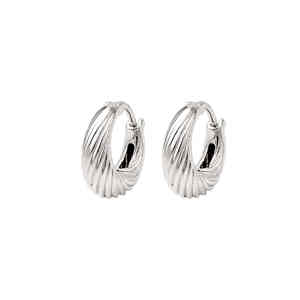 bohemian 925 sterling silver hoop <b>earrings</b> 16mm womens lightweight silver plated round hoops anniversary gift fine jewelry - Product Image 2