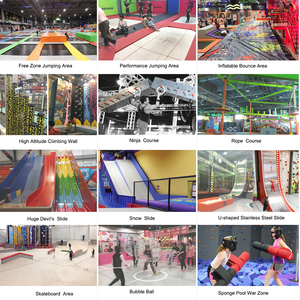 Parc de trampolines Flyfun, zone de saut intérieure complète avec terrain de basket-ball, parcours ninja, dodgeball pour tous les âges - Product Image 4