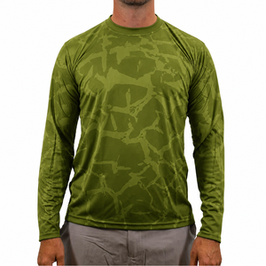 Camisa de Pesca de Verano para Hombre, Transpirable, Cómoda, de Poliéster y Spandex, con Protección Solar UPF 50, Sublimada, Venta al Por Mayor OEM Personalizada - Product Image 3
