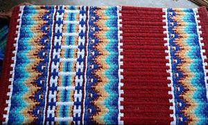 Tapis de selle pour cheval Western, en feutre de laine tissé, absorbant les chocs, antidérapant, pour l'équitation - Product Image 3