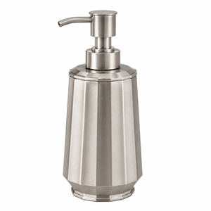 Hammered Stainless Steel Soap <b>Dispenser</b> Rustproof Metal Liquid Hand Wash Pump Bottle Textured Silver Lotion Container For Hotels - Product Image 4