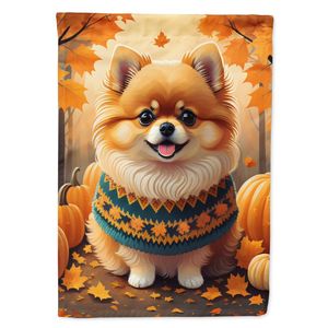 Bandera de jardín de Otoño de Pomerania Multicolor buzón decorativo Bandera de patio para ilustraciones de Patio para macizos de flores y jardines pequeños - Product Image 1