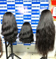 Venta al por mayor de mechones de cabello humano 100% trenzado liso sintético resistente al calor extensiones de cabello a granel cabello trenzado liso de hueso sedoso