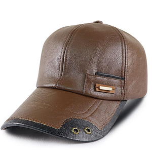Newest Design Fashionable Comfortable Leather <b>Caps</b> Wholesale Price Comfortable And Breathable Men Leather <b>Cap</b> For Online Sale - Product Image 5