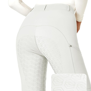Pantalons d'équitation pour femmes Elite, avec patchs en silicone aux genoux, respirants, pour l'équitation et l'entraînement en écurie - Product Image 4