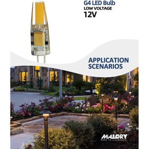 Set di 4 Lampadine LED G4 Aggiornate, 2W, Base Bi-Pin JC, Impermeabili per Esterni, Luce Paesaggistica 12V a Basso Voltaggio, Sostituzione per Lampadine Esistenti - Product Image 3