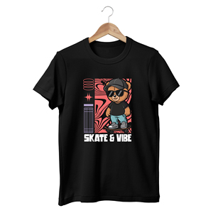 Camiseta de Algodón 100% HMR con Diseño de Oso y Conejo – Camisetas Casuales Blancas y Negras con Logotipo Personalizado para Hombres, Mujeres y Niños - Product Image 4