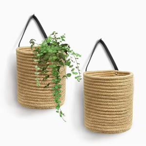 Jute <b>Tree</b> Pot Manufacturer – Premium Handmade Natural Fiber <b>Planter</b> Cover <b>for</b> Home and Nursery Use - Product Image 1