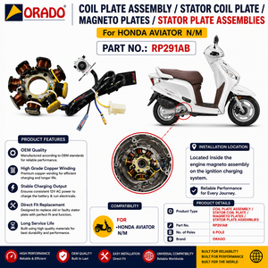 Conjunto de Placa de Bobina de Estator para Honda Aviator, Nuevo Modelo, Calidad de Exportación, para Repuestos de Motocicletas en India, Orado - Product Image 3