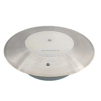 Projecteur LED PAR56 pour piscine en acier inoxydable 316L, 45W AC/DC12V, IP68, rempli de résine, RGBW multicolore, contrôle WiFi, compatible niche standard