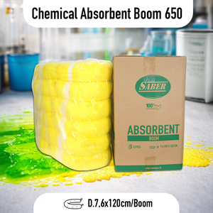 Barrera Absorbente Química Amarilla de 650 mm para Control de Derrames y Contención de Fugas - Product Image 2