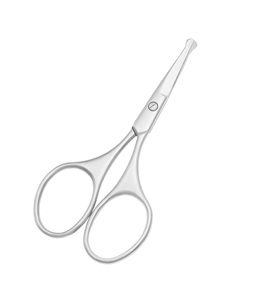 Tijeras para Pelos de Nariz Estilo Alemán, Acero Inoxidable, Punta de Seguridad, Tijeras Profesionales para Peluquería - Product Image 3