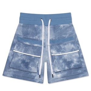 Shorts cyclistes taille haute pour hommes, sur mesure, en coton et maille, écologiques, tie-dye uni, collection été 2026 – Vente en gros - Product Image 4