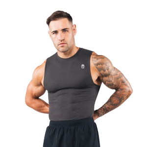 Camiseta sin mangas de compresión para hombre, ajuste muscular, para gimnasio, entrenamiento atlético, capa base, ropa deportiva Ink Activewear - Product Image 2