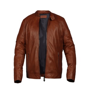 Blouson en cuir haut de gamme unisexe, style streetwear, vêtement d'extérieur d'hiver, en cuir souple et durable, coupe ajustée, OEM ODM - Product Image 5
