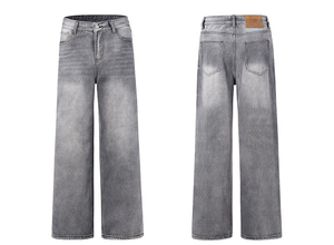Nouveauté 2026 Pantalon Baggy en Jean à Jambe Large Confortable, Délavé Vintage, Coupe Ample, Style Streetwear, Logo Personnalisé, Vêtements en Gros - Product Image 3