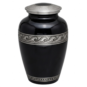 Urnas de Cremación para Adultos de Aleación con Banda Grabable Personalizable, Urnas Funerarias Metálicas con Acabado en Plata y Morado para Cenizas Humanas - Product Image 2