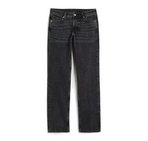 Pantalon long en jean pour homme, coupe droite, bleu classique, en coton, durable, décontracté, avec logo personnalisé, vente en gros, direct usine - Product Image 6