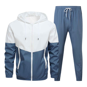 Conjunto Deportivo para Hombre, Diseño 2024, Fabricado en Fábrica, Chaqueta Cortavientos de Manga Larga, Color Sólido, Ecológico, Tallas Grandes, Económico - Product Image 2