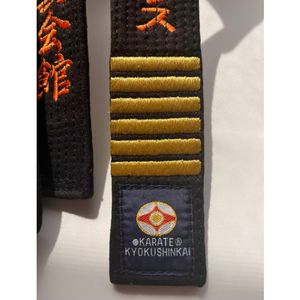 Ceinture d'arts martiaux dorée unisexe pour l'entraînement au Jiu-Jitsu, au Karaté et au Judo, en tissu sergé de coton et de polycoton, longueur 180-360 cm, haute qualité - Product Image 3