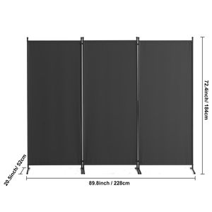 3-PANEL Fabric Room Divider Folding Privacy <b>Screens</b> with Art Decor for Office Bedroom Dining Room Partition - Product Image 4