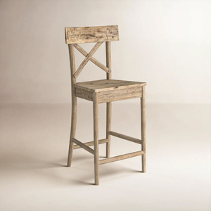 Silla de Bar para Restaurante, Muebles Comerciales, Taburete Contemporáneo con Estructura de Madera de Teca - Product Image 2
