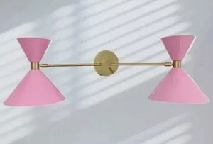 Modern Pink Double Side <b>Wall</b> Lamp Gold Plated Brass Home Decoration <b>Light</b> - Product Image 3