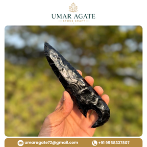 Athame de Obsidiana Negra de 6 Pulgadas, Piedra Preciosa Tallada, Calidad Premium, para Rituales Espirituales, Amuleto, Regalo - Product Image 3