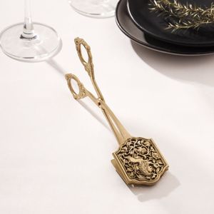 Pure Copper Pastry <b>Tong</b> Handmade Solid <b>Serving</b> <b>Tong</b> for Cake Bread Dessert Durable Kitchen Tableware Tool Home Hotel Cafe Use - Product Image 1