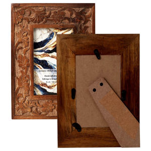 Cadre photo en bois rectangulaire orné fait main pour table, affichage vertical - Product Image 3
