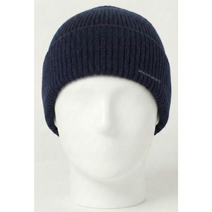 Unisex Solid Color Beanie <b>Hat</b> 100% Acrylic Winter Cap Casual Style for Adults <b>Navy</b> Blue Ribbed Knit Design - Product Image 1