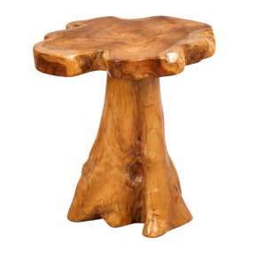 Table d'appoint ARTERRA de luxe faite à la main en racine de teck écologique et biologique, forme naturelle, table d'appoint moderne, table de chevet pour chambre à coucher - Product Image 1