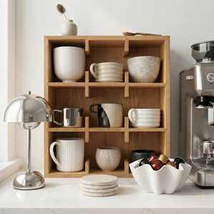 Wooden Mug Tree Cup <b>Rack</b> Holder Countertop Coffee Cup <b>Storage</b> Organizer Stand Bamboo Coffee Mug Holder Wooden Cup <b>Rack</b> Display - Product Image 5
