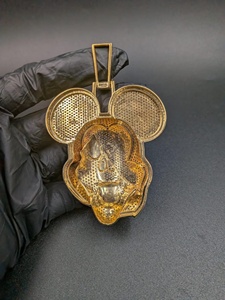 Unique Moissanite Hip Hop <b>Pendant</b> <b>Solid</b> Sterling Silver 925 Yellow Rose <b>Gold</b> Plated Nickel-Free Lead-Free IDGL/GRA Certified - Product Image 3