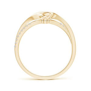 Anillo de compromiso con diamante cultivado en laboratorio, diseño en espiral, con detalles pavé en oro de 10K/14K/18K y plata 925/935, ideal para regalo de aniversario. - Product Image 3