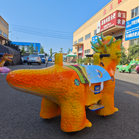 Manège Dinosaure Électrique Animatronique d'Extérieur pour Enfants Dino City, Équipement de Jeux Intérieur en Métal et Silicone, 100-500kg, pour Jeunes